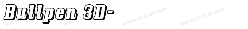Bullpen 3D字体转换
